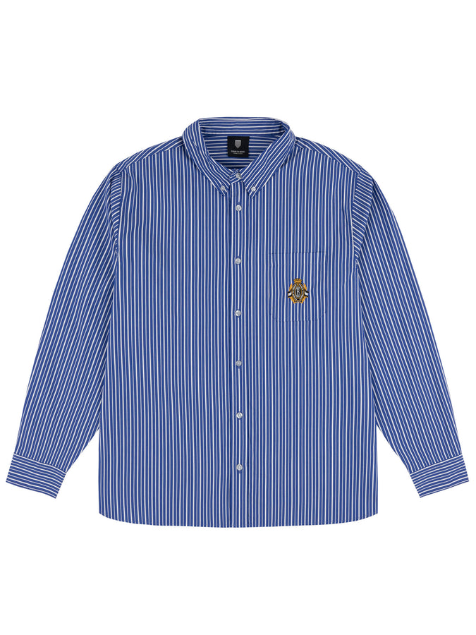 Chain To Bank Prep School L/S Buttondown Shirt Fall 2025 | BLUE STRIPES