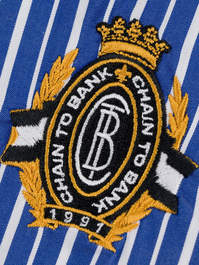 Chain To Bank Prep School L/S Buttondown Shirt Fall 2025 | BLUE STRIPES