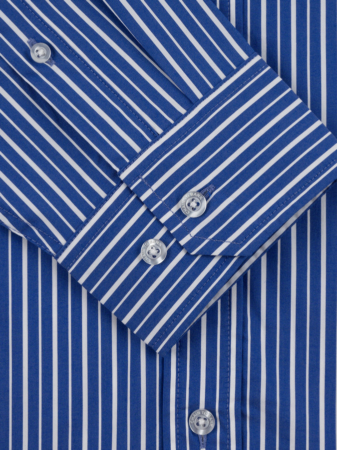 Chain To Bank Prep School L/S Buttondown Shirt Fall 2025 | BLUE STRIPES
