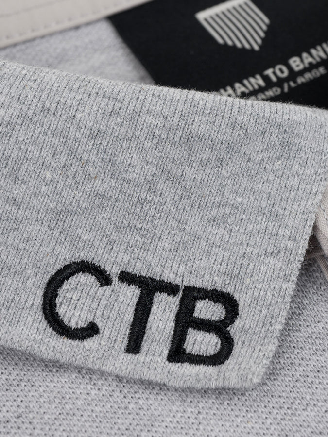 Chain To Bank Solid AF Long Sleeve Polo Fall 2026 | HEATHER GREY