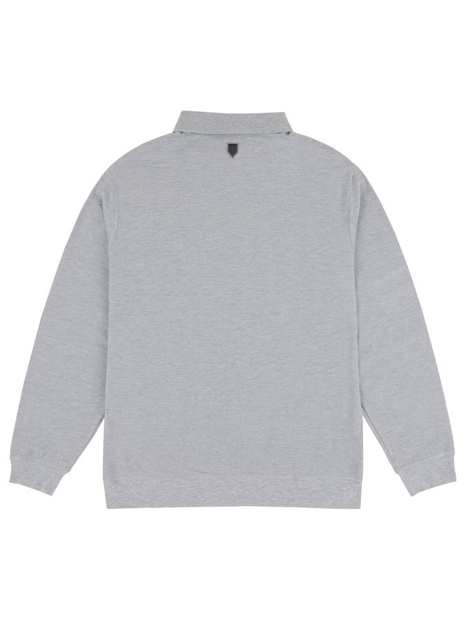 Chain To Bank Solid AF Long Sleeve Polo Fall 2026 | HEATHER GREY