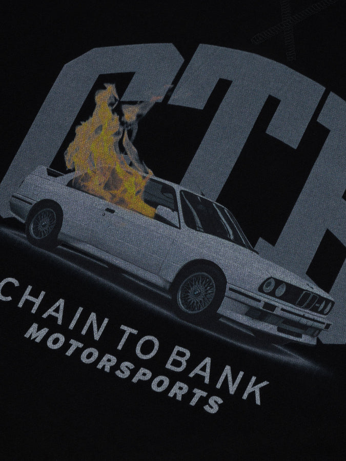 Chain To Bank Beemer Of Fire Crewneck Sweatshirt Holiday 2025 | BLACK