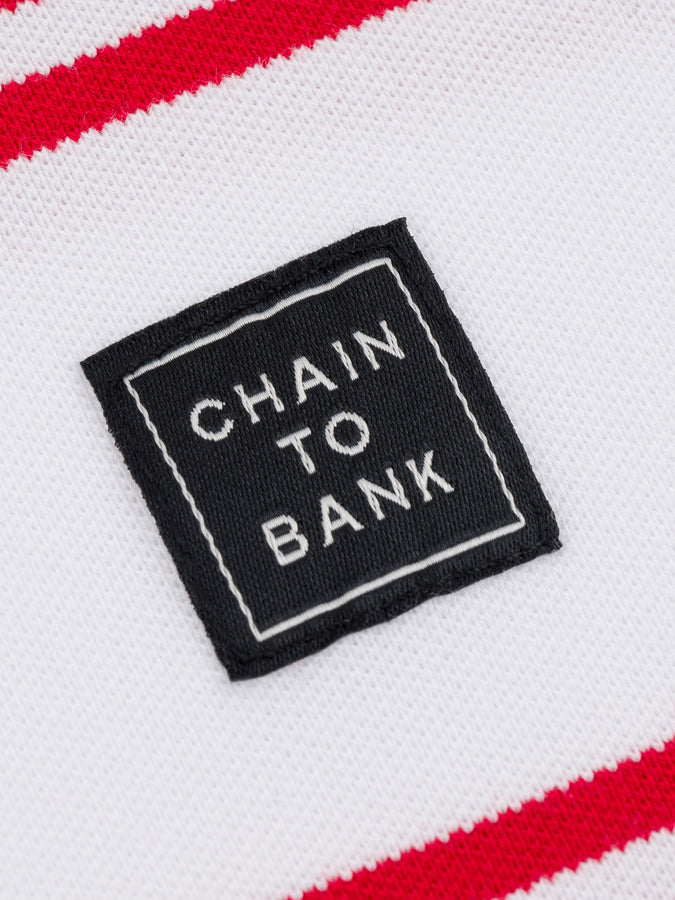 Chain To Bank Strife Stripe Long Sleeve T-Shirt Fall 2025 | RED