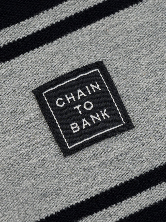 Chain To Bank Strife Stripe Long Sleeve T-Shirt Fall 2025 | BLACK