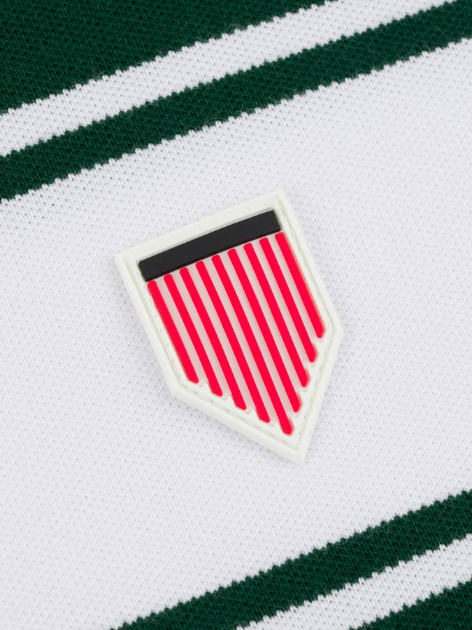 Chain To Bank Strife Stripe Long Sleeve Polo Fall 2025 | GREEN