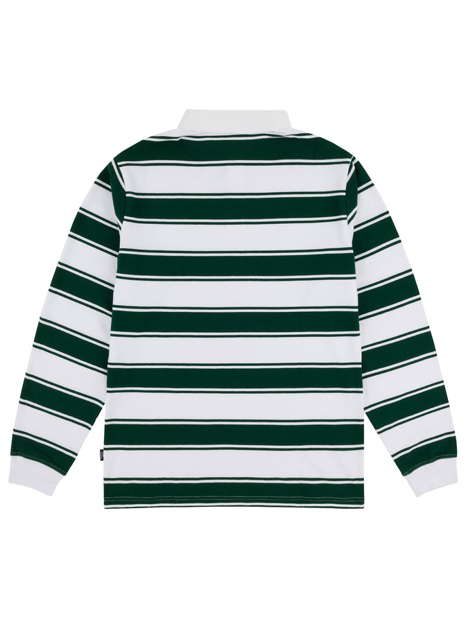 Chain To Bank Strife Stripe Long Sleeve Polo Fall 2025 | GREEN