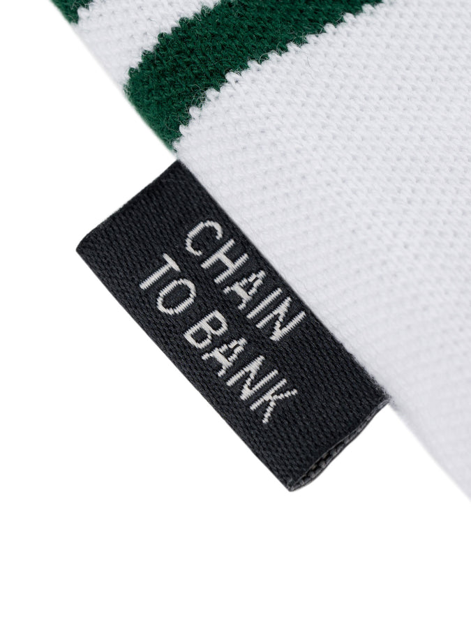 Chain To Bank Strife Stripe Long Sleeve Polo Fall 2025 | GREEN