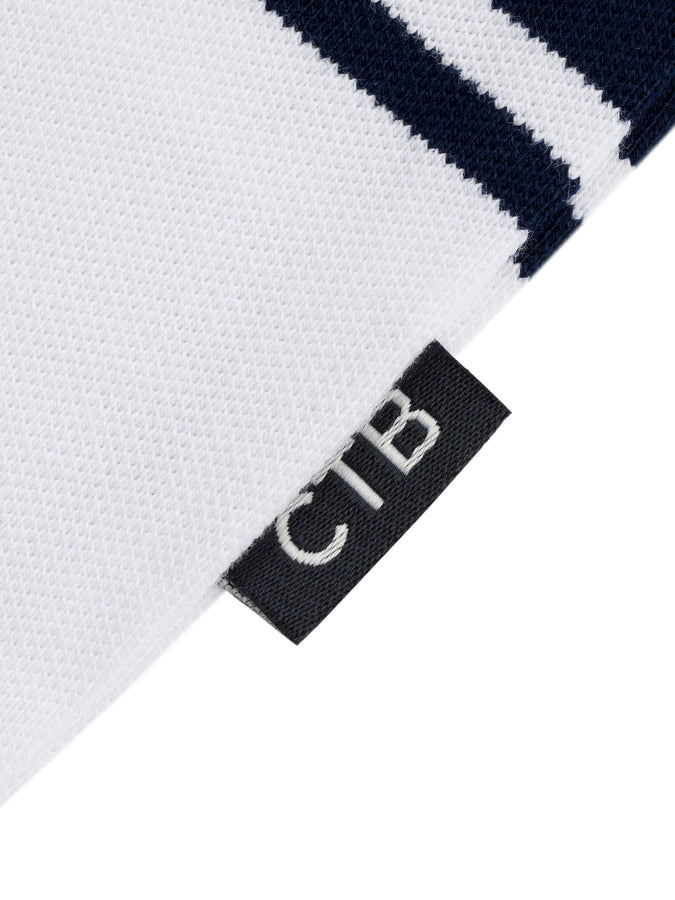 Chain To Bank Strife Stripe Long Sleeve Polo Fall 2026 | NAVY