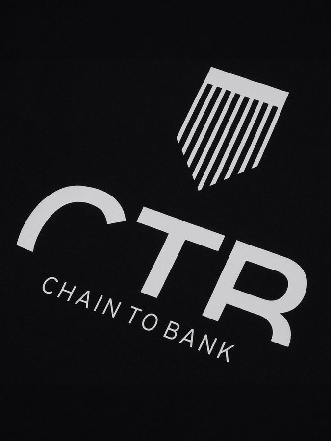 Chain To Bank CTB Shield Long Sleeve T-Shirt Fall 2026 | BLACK