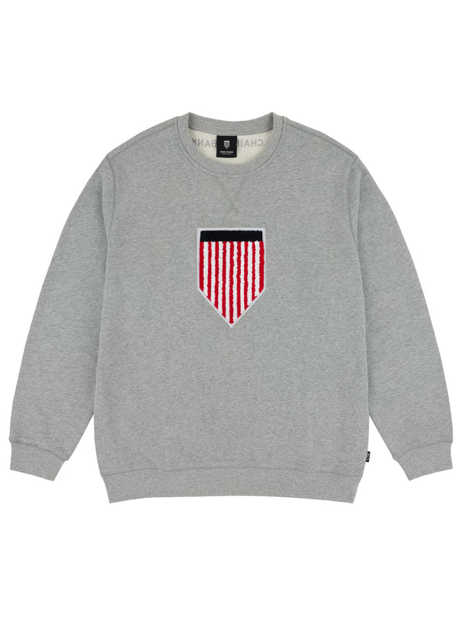 CTB Ft Shield Logo Crewneck Sweatshirt Fall 2025 | HEATHER GREY