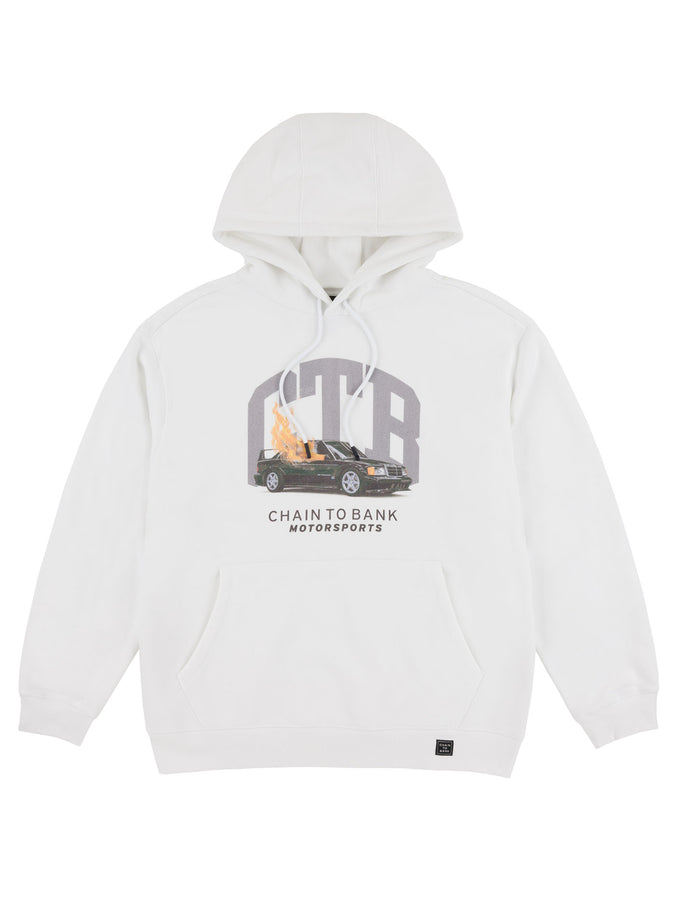 Chain To Bank Benz Of Fire Hoodie Holiday 2025 | WHITE