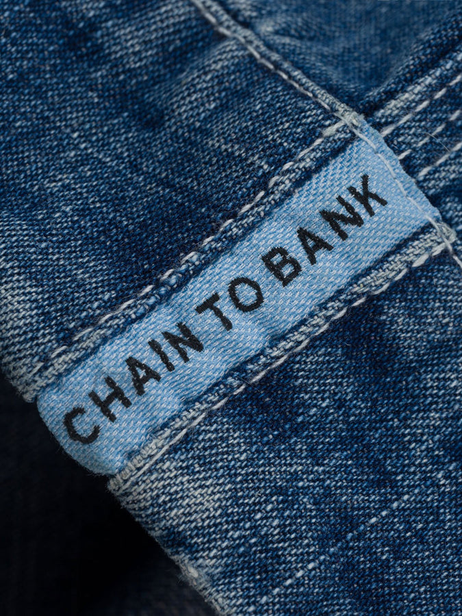 Chain To Bank Oil Fields Articulated Jeans Fall 2026 | LIGHT INDIGO WASH