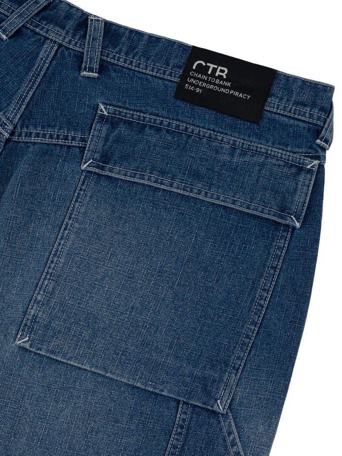 Chain To Bank Oil Fields Articulated Jeans Fall 2026 | LIGHT INDIGO WASH
