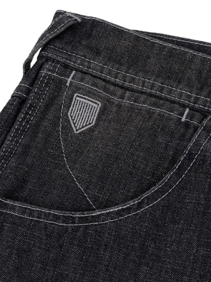 Chain To Bank Oil Fields Articulated Jeans Fall 2026 | BLACK WASH
