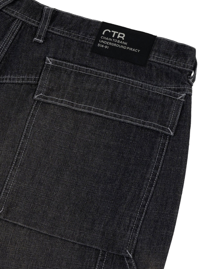 Chain To Bank Oil Fields Articulated Jeans Fall 2026 | BLACK WASH