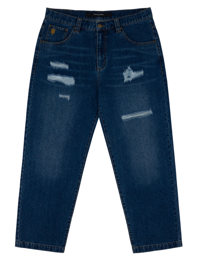 CTB Millions Roomy Fit Ripped Distressed Jeans Holiday 2025 | RIPPED DISTRESSED INDIGO WASH