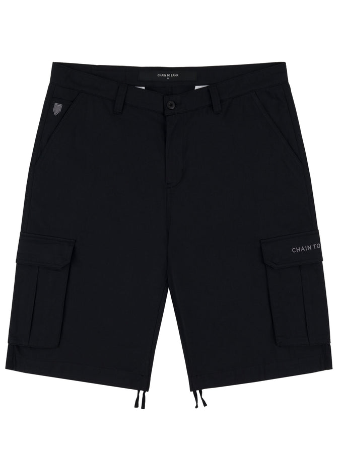 Chain To Bank Run & Gun Twill Shorts Fall 2026 | BLACK