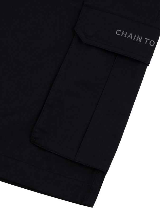 Chain To Bank Run & Gun Twill Shorts Fall 2026 | BLACK