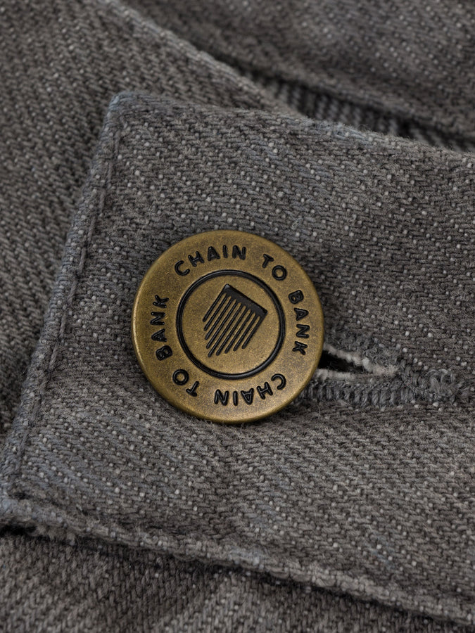 Chain To Bank Millions Baggy Fit Shorts Fall 2026 | FADED GREY DENIM