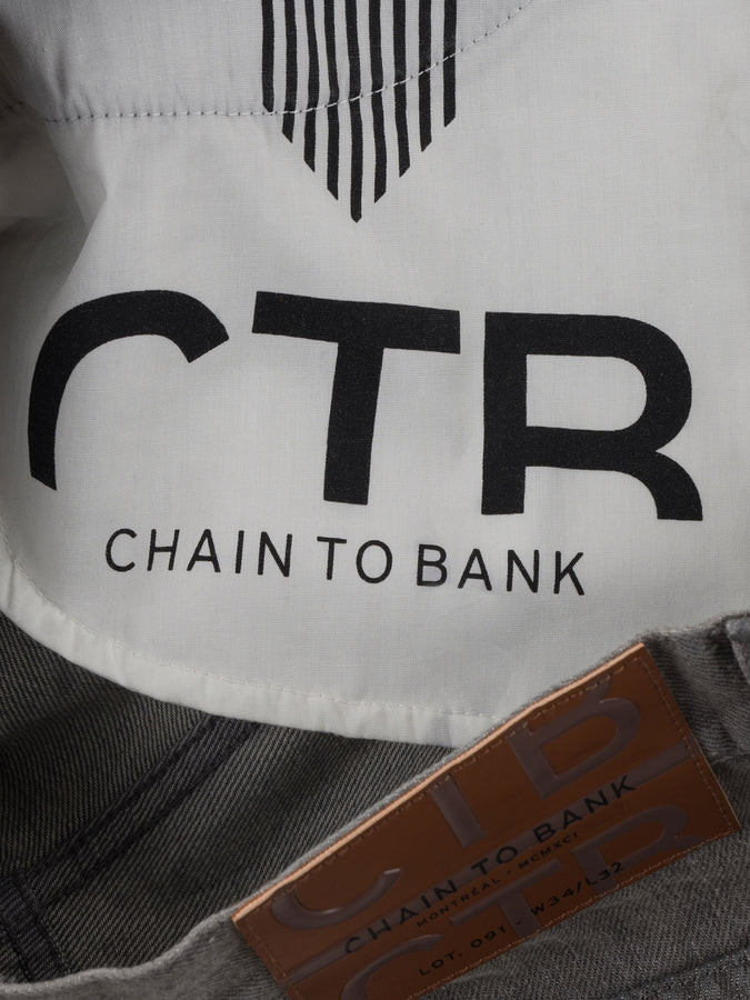 Chain To Bank Millions Baggy Fit Shorts Holiday 2025 | FADED GREY DENIM