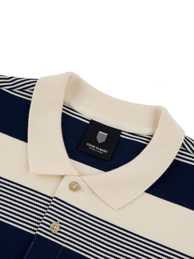 Chain To Bank Living Large Stripes Polo Fall 2026 | NAVY STRIPES
