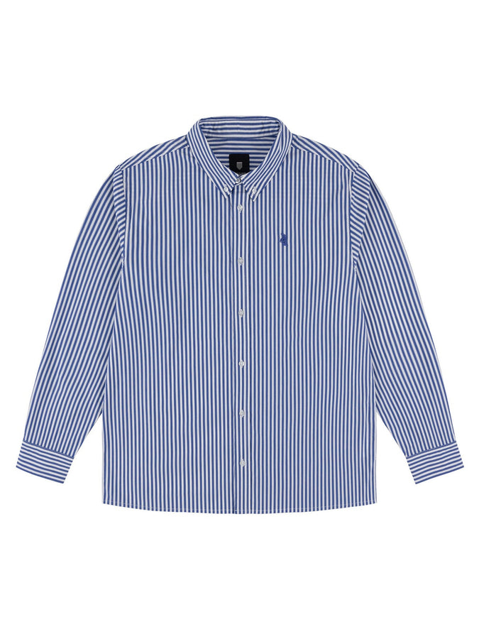 Chain To Bank Freshman Long Sleeve Buttondown Shirt Fall 2027 | NAVY STRIPES