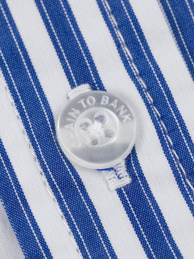 Chain To Bank Freshman Long Sleeve Buttondown Shirt Fall 2027 | NAVY STRIPES