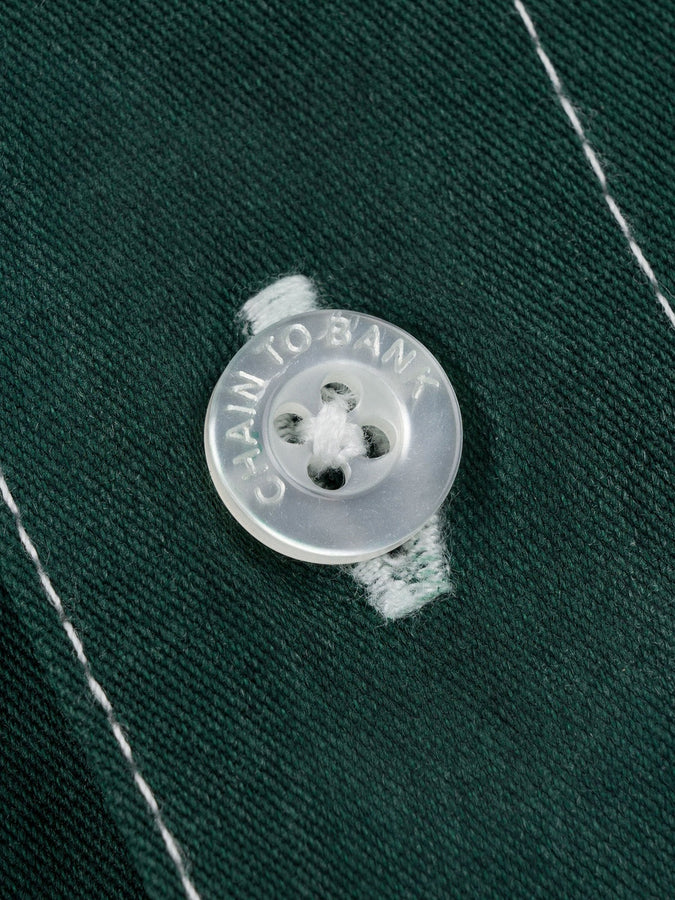CTB Four Bars Long Sleeve Buttondown Shirt Fall 2026 | GREEN/WHITE