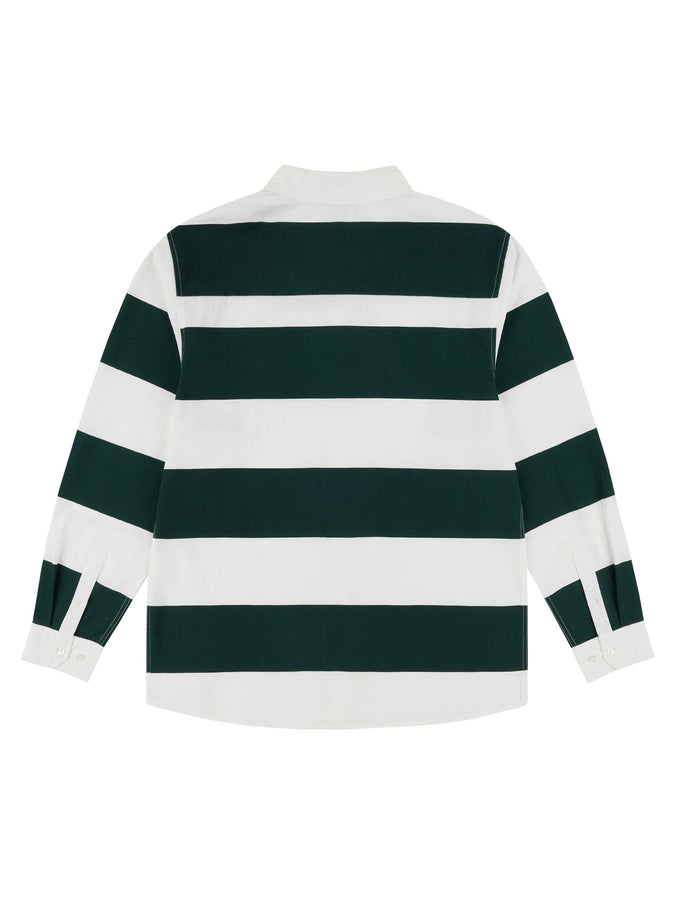 Chain To Bank Four Bars L/S Buttondown Shirt Holiday 2025 | GREEN/WHITE