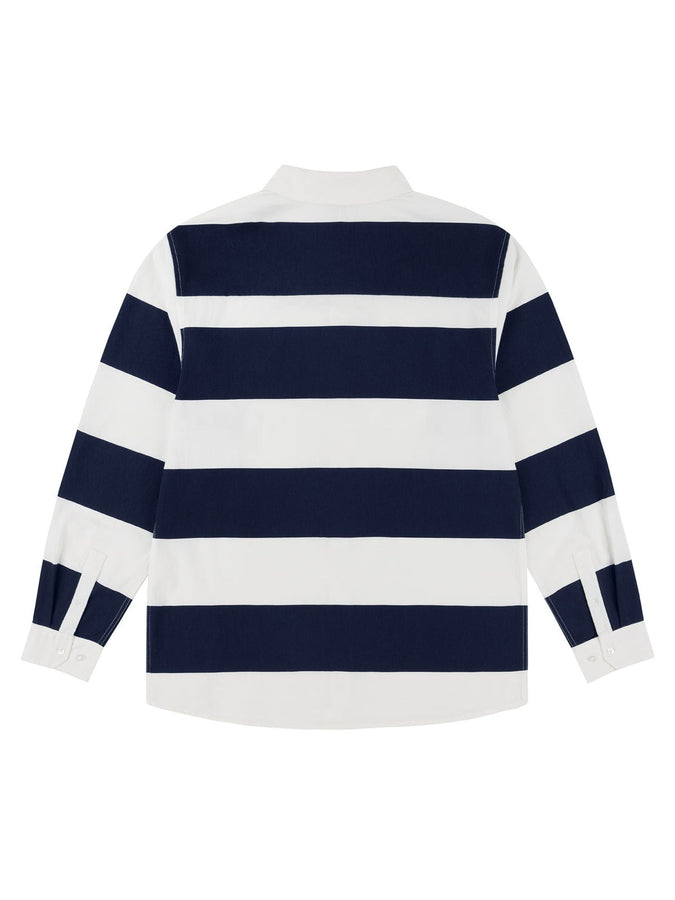 CTB Four Bars Long Sleeve Buttondown Shirt Fall 2026 | NAVY/WHITE