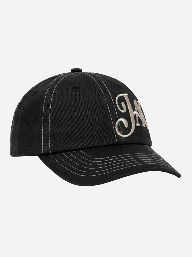 Jacker Logo Side Black Strapback Hat | BLACK