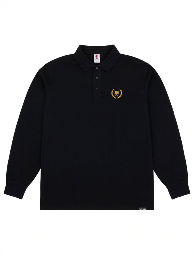 Loviah Private Member Long Sleeve Polo Fall 2025 | BLACK