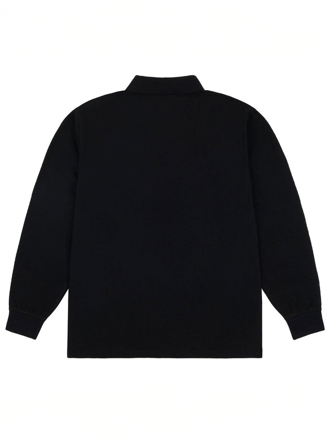 Loviah Private Member Long Sleeve Polo Fall 2025 | BLACK