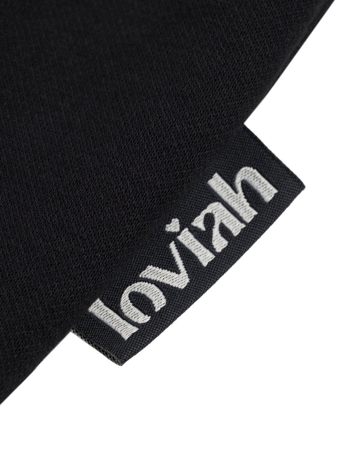 Loviah Mockneck Henley Sweater Fall 2025 | BLACK