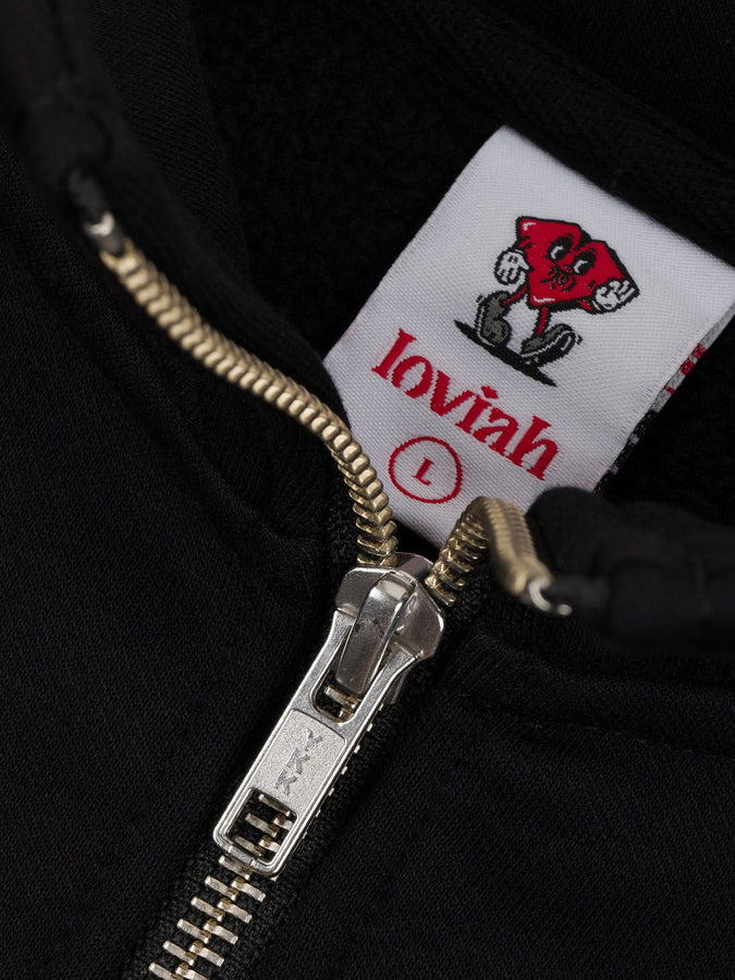 Loviah Mockneck Henley Sweater Fall 2025 | BLACK