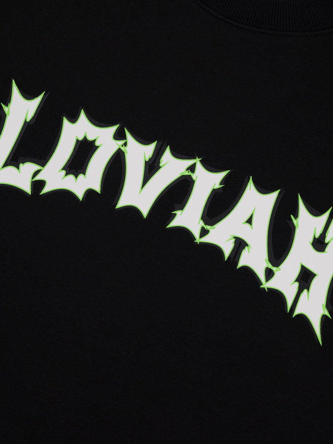 Loviah Spiky Crewneck Sweatshirt Fall 2025 | BLACK