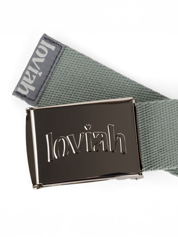 Loviah Chrome Webbing Belt | STEEL