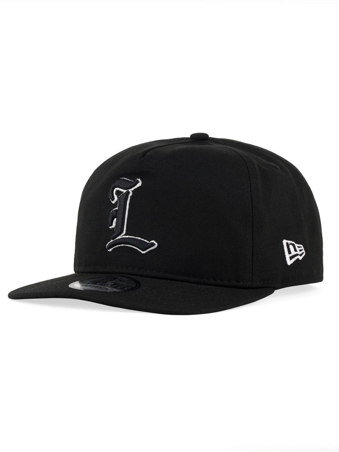 Loviah Big L Golfer Snapback Hat | BLACK