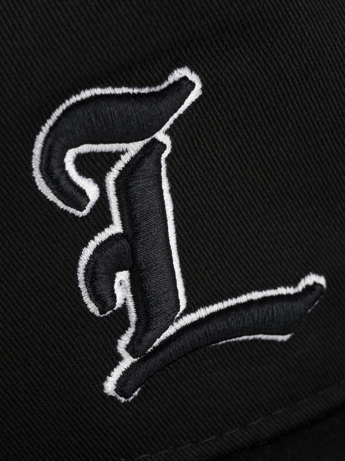 Loviah Big L Golfer Snapback Hat | BLACK