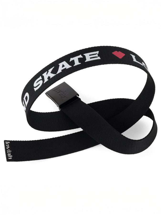 Loviah Peace, Love And Skate Web Belt | BLACK