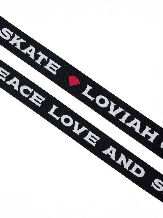 Loviah Peace, Love And Skate Web Belt | BLACK