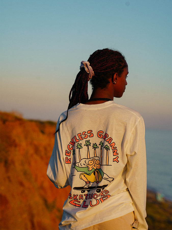 Notice The Reckless Reckless Granny L/S T-Shirt Summer 2024 | WHITE