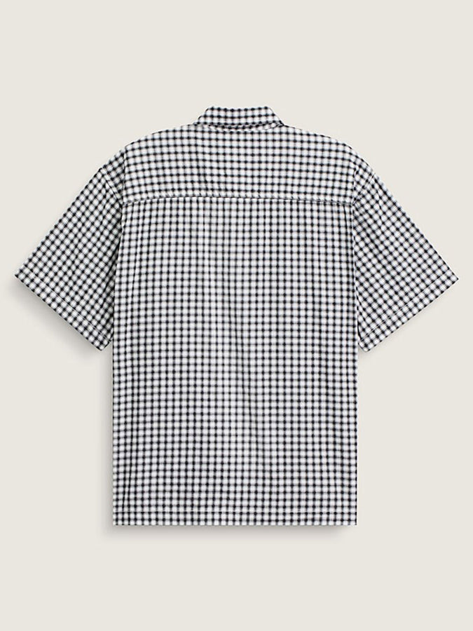 Vans Larkspur Mini Plaid Short Sleeve Buttondown Shirt Spring 2026 | WHITE/BLACK (YB2)