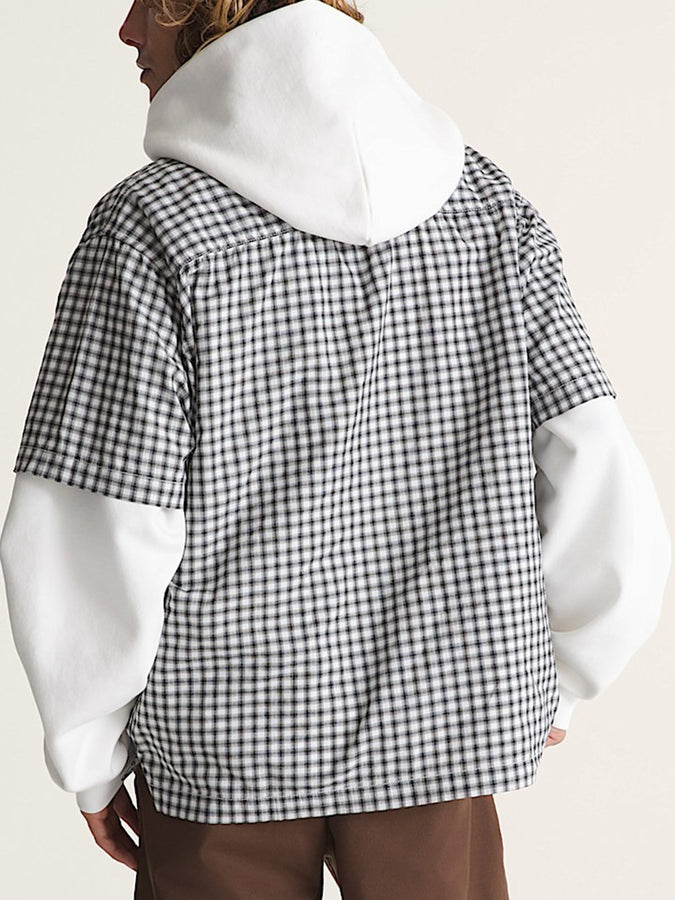 Vans Larkspur Mini Plaid Short Sleeve Buttondown Shirt Spring 2026 | WHITE/BLACK (YB2)