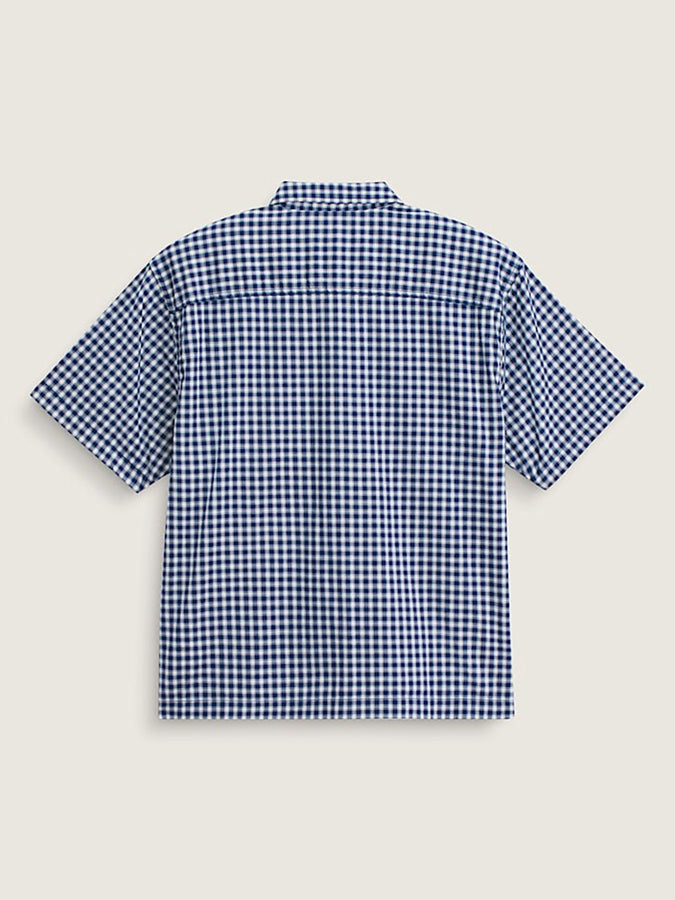 Vans Larkspur Mini Plaid Short Sleeve Buttondown Shirt Spring 2026 | DEEP INDIGO (FOB)