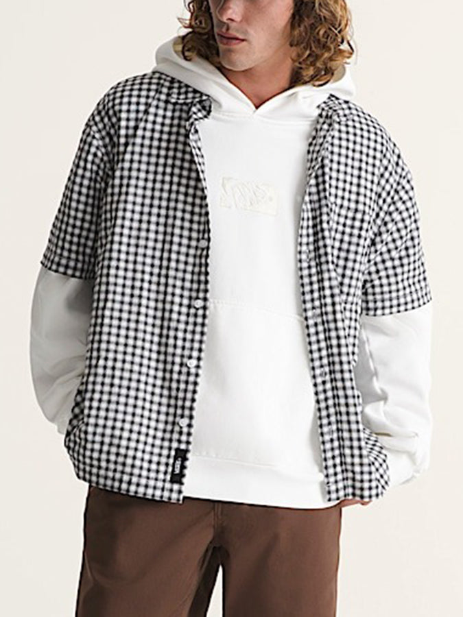 Vans Larkspur Mini Plaid Short Sleeve Buttondown Shirt Spring 2026 | WHITE/BLACK (YB2)