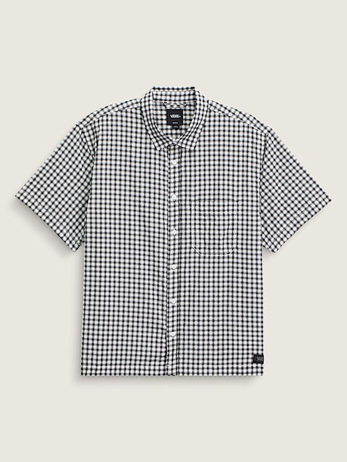 Vans Larkspur Mini Plaid Short Sleeve Buttondown Shirt Spring 2026 | WHITE/BLACK (YB2)