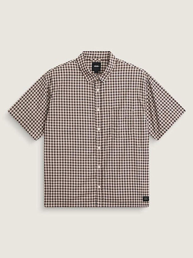 Vans Larkspur Mini Plaid Short Sleeve Buttondown Shirt Spring 2026 | OATMEAL/DEMITASSE (GCO)
