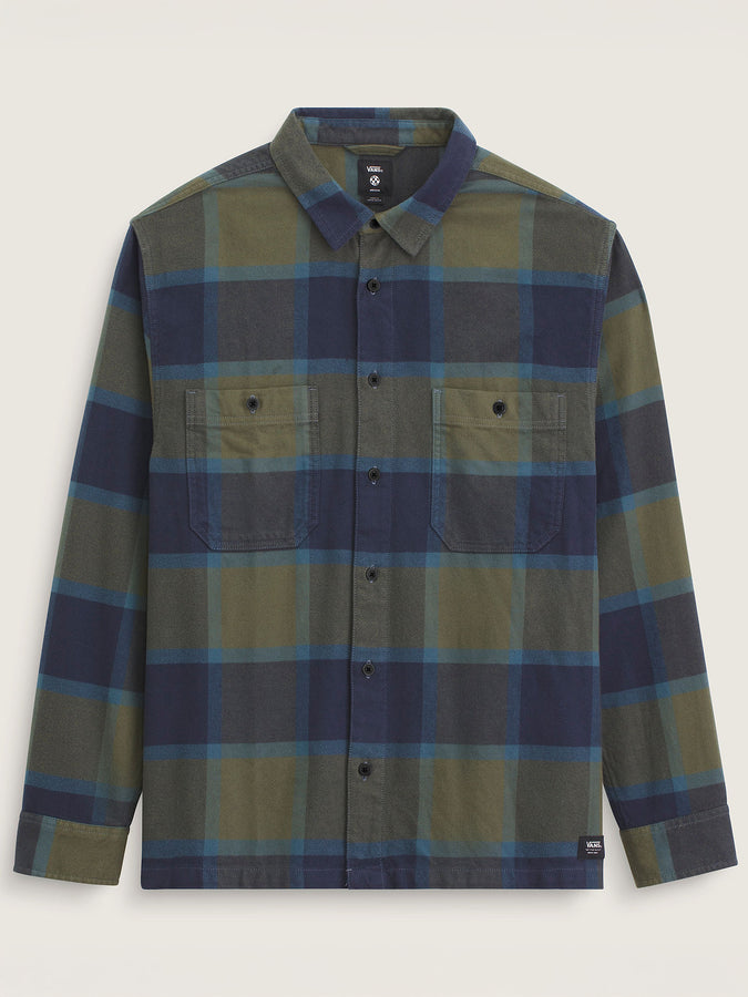 Vans Larkspur Plaid Flannel Longsleeve Buttondown Shirt Holiday 2025 | GRAPE LEAF/PARISIAN NGHT (F0O)