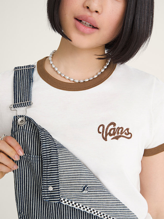 Vans Lefty Scrip Ringer T-Shirt Fall 2026 | MARSHMALLOW (FS8)